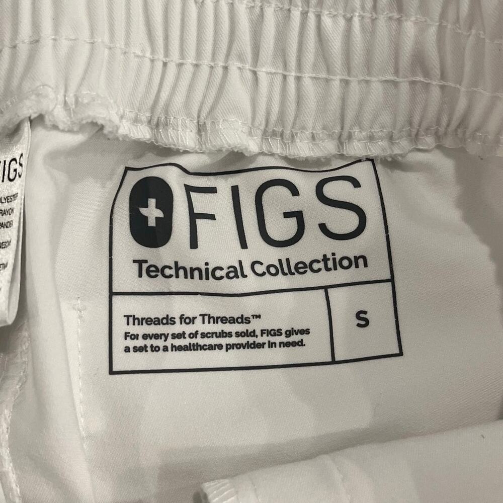 FIGS Yola Skinny Scrub Pants White Size Small - Picture 5 of 8